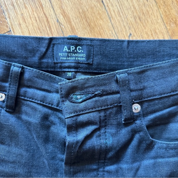 A.P.C. Petite Standard Raw Selvedge Denim in Charcoal Gray - Picture 5 of 13